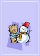 Snowman Teddy Bear Gift Card #13