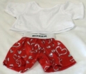 White Tee-Shirt & Red Hearts Boxer Set 