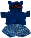 Blue Hoodie w/shorts