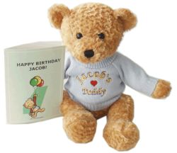 Genuine Flying Bears. Teddy Bears wearing personalized sweaters